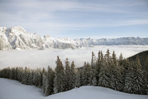 Langlaufen in Österreich mit Panoramaaussicht